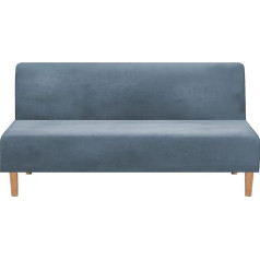 Mingfuxin Bezroku dīvāns gultas pārvalki, Stretch Velvet Futon Couch Cover, biezs mīksts mājīgs dīvāns Slipcover, mēbeļu aizsarglīdzeklis 2-3 sēdvietām bez roku locīšanas dīvāns