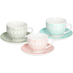 Tognana ME085075598 6 krūzīšu un paliktņu komplekts CC 270 Gipsy Soft Porcelain