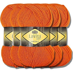 Hobby YARN Lavita Natali 5 x 100 g, 100% akrila adāmadatas dzija, 100% akrils | dzija, bērnu vilna, adāmadatas dzija, bērnu vilna, tamborēšanai, adīšanai (9554)