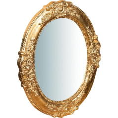 Biscottini Zelta spogulis, 40 x 32 x 2 cm, ražots Itālijā, koka sienas spogulis, horizontāls un vertikāls, liels sienas spogulis mājai