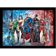 Pyramid International DC Comics (Justice League United) 30x40 cm, 250GSM PAPERWRAP MDF, melns, 44 x 33 x 4 cm