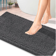 ITSOFT Chenille vannas paklājs Neslīdošs mīksts mikrošķiedras vannas paklājs ar ūdens absorbciju, mazgājams mašīnā 17x24 collu kokogles