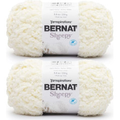 Bernat Sheepy Cotton Tail dzija - 2 iepakojumi pa 250g - Neilons - 6 Super Bulky - 149 jardi - Adīšana, tamborēšana un amatniecība