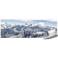 ARTBAY Mountains Plakāts HD XXL - Alpi - Panorāma Mākslas druka - 118,8 x 42 cm | Alpi, Šveice | Dabas plakāts | Premium Quality