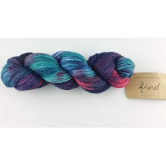 Manos Del Uruguay Silk Blend Fino 6881 Jewel, 100 g, vilna ar zīdu adīšanai un tamborēšanai, Merino zīda maisījums, krāsots ar rokām, ar krāsu gradientu