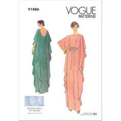 Vogue Patterns V1886A Sieviešu kleita A (XS-S-M-M-L-XL-XXL)