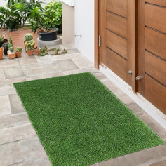 famibay Mākslīgā zāle Doormat Outdoor Dirt Trapper Neslīdošs Astro Lawn Mākslīgā zāle Mākslīgā zāle paklājs Sintētiskā zāle paklājs ieejas balkons terase dārzs