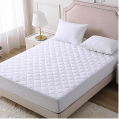 SM Decor Stepēts matrača aizsarglīdzeklis King Size 30cm Extra Deep Stepted Mattress Topper Antialerģisks un elpojošs matrača pārklājs King (150x200+30cm)