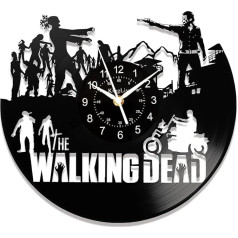 KingLive Walking Theme Dead Vinyl Record Clock, 12 collu sienas pulkstenis, Retro klusums, roku darbs, dāvana mirušo staigāšanas faniem, mākslas dekori, sienas uzlīme, mājas apdare, pulksteņi viesistabai, virtuvei