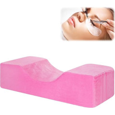 Esenlong Eyelash Extension Neck Pillow Professional U-Shape Memory Foam Pillow Ergonomic Curve Neck Support Pillow for Beauty Salon Lash Bed Pink