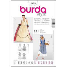 Burda modelis 2479, Empress & Dancer, izmēri 36-46