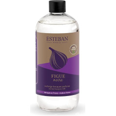 Esteban - 500 ml smaržu uzpildes flakons - Fragrance Figue Noire - Uzpildes flakons smaržu pušķim vai istabas smaržu iekārtai - Iekšējais izsmalcinātums - Smaržas uz 6 mēnešiem - Augu spirts - Pārstrādājams flakons