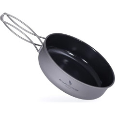 Boundless Voyage Titanium Non-Stick panna ar keramikas pārklājumu Āra kempinga piknika pārgājienu plate bļoda panna Grila plate Ti2062C / 67C