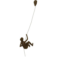 1 x Large Climbing Lady Sculpture with Rock Nail Cap Wall Hanging Climbing Girl Ornament Outdoor Indoor Decoration Statue Rappelling