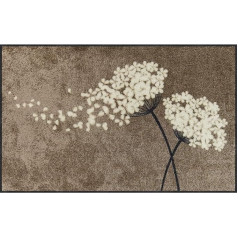 Salonloewe Durvju paklājs Mazgājams Wishfull Blossom Taupe 75 x 120 cm skrējējs Dirt Trapper paklājs Ieejas paklājs Flowers