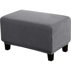 WINS Stools Cover Kvadrātveida Stretch Cover Stools Cover for Ottoman Stools Cover Taisnstūra formas pelēks