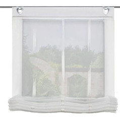 Home fashion Scherli Voile Eyelet rullo žalūzijas, audums, dabīgs, 140 x 95 cm, 2 gab.