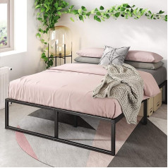 Zinus Lorelei 35.6 cm Bed Frame / No Slatted Base Required/Bed Ready to Use/Easy Assembly / 90 x 190 cm