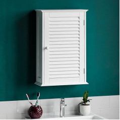 Bath Vida Дверной белый деревянный шкаф для ванной комнаты