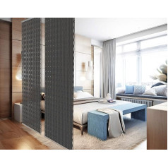 Yourcasa Подвесной элемент дизайна разделителя комнат, 120 x 240 см Полупрозрачный экран разделителя комнат для многофункциональной защиты частн