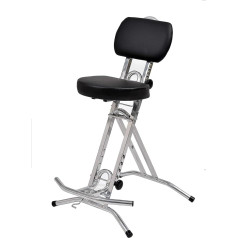 Libedor TGN stāvošs taburete ar ergonomisku 6 cm sēdekli Maksimālā slodze 130 kg Sudraba melns