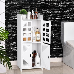 Tiasott Bathroom Cabinet with Double Door, Base Cabinets for Bathroom, Bathroom Storage Shelf, Cabinet, Floorstanding, Waterproof Cabinet, Multi-Purpose Storage Cabinet for Living Room, Bedroom, Kitchen,