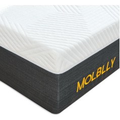 Molblly King izmēra matrači, Memory Foam matracis, King matracis, vidēja izmēra matracis, muguras sāpju mazināšanai un mīksts trikotāžas audums King matracis (150 x 200 x 20 cm)