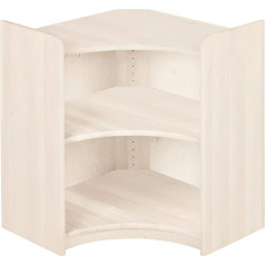 BioKinder Lara Corner Shelf, Children's Shelf, Made of Certified Solid Pine Wood, White Varnished 80 x 35 x 70 cm