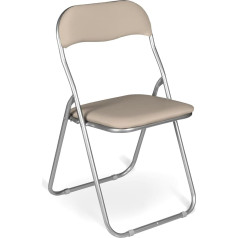 ‎Dmora Dmora Set of Two Folding Chairs Beige 43 x 47 x 78 cm