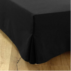 Dahlica Bed Cover 180 x 200 cm Black - With 4 Sides of 30 cm for Bed 180 x 200 cm - Bed Skirt 180 x 200 cm - Protection for Slatted Frame 180 x 200 cm - Bed Frame Cover