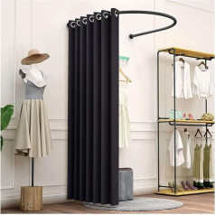 Madamera Clothing Store Changing Room Mall Office Changing Room U Changing Room Privacy Screen Room Divider Includes Shade Curtain, Hanging Rod and Hooks