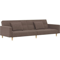 ‎Vidaxl vidaXL sofa lova 2 sėdimų vietų sofa lova su 2 pagalvėlėmis Svečių lova su mediniu rėmu Sofa lova Dienos lova Sofa sofa išskleidžiama Taupe audinys