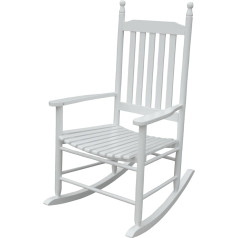 Elbmöbel Rocking Chair 115 x 62 x 84 cm Wooden Chair Solid White Antique Wood Country House