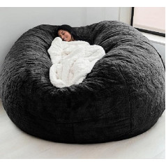 Lhnt 6ft Bean Bag krēsla pārvalks Bean Bag pārvalks, milzu kažokādas Bean Bag dīvāna pārvalks Mazgājams Bean Bag slinks dīvāna pārvalks (bez pildījuma) dzīvojamās istabas dekorēšanai