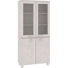 Vidaxl Highboard Kumode Priekšnama skapis Priekšnama skapis Priekšnama skapis Sānu skapis Grīdas skapis Grīdas skapis Masīvkoka priedes balts