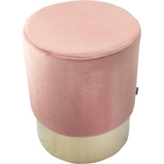 Myshop24H Kare Design Stool Modern Home Accessories Retro Look Velvet Cover Colour: Rose Gold