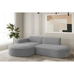 Lenart FRIDERIK-EU Kampinė sofa, svetainės sofa, kampinė sofa [Šviesiai pilka (Ascot Taupe) - kairė] Svetainės baldai, Sofos ir sofos, Sofa, Svetainės sofa, Moderni kampinė sofa