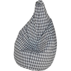 13Casa Pied de Poule Bean Bag melnbalts 80 x 120 x 80 cm