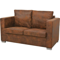 Zeyuan 2 sėdimų vietų sofa, sofa svetainei, butui, sofa su miego funkcija, poilsio sofa, sofos ir kušetės, relaksacinė sofa, 137 x 73 x 82 cm, dirbtinė zomša