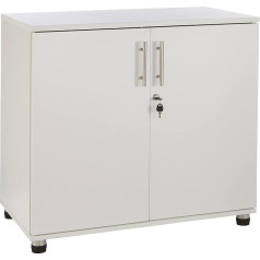 Mmt Furniture Designs Ltd MMT Furniture Ltd белый шкаф для хранения - многоцелевой шкаф - 2-х дверный офисный шкаф - картотечный шкаф с полками - шкаф для хранени