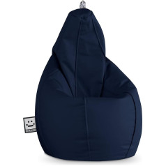 Happers Iekštelpu mākslīgās ādas bumbieru pupiņu maiss XL Navy Blue