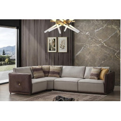 Jv Möbel Corner Sofa L-Shaped Sofa Corner Living Room Design Corner Set Luxury Couch Furniture