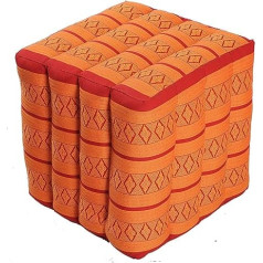 Handelsturm Тайская подушка Cube 40 x 40 x 40 см Позиционная подушка для ног Foot Stool Footrest красный/оранжевый