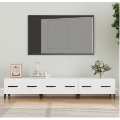 Firbnus TV skapītis balts 150 x 34,5 x 30 cm Koka materiāls TV skapītis TV skapītis TV skapītis TV Lowboard Koka kumode Bufete Industriālais TV Lowboard Koka industriālās mēbeles