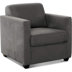 Cavadore Кресло Camerus с пружинным сердечником / Мягкое кресло в модном дизайне / 78 x 80 x 83 / Микрофибра: Сталь
