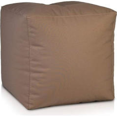 Ecopuf Cube L Pouf āra kāju balstam Poliesters Ūdensizturīgs Oxford 600D āra ar polistirola bumbiņām Dimm 50x50cm