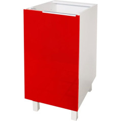 Berlioz Créations Berlioz Creations CP4BR Kitchen Cabinet with Door in High Gloss Red 40 x 52 x 83 cm 100 Percent Made in France