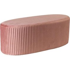Montemaggi Corduroy Velvet Oval Bed Bench 101 x 42 x 37 cm - Powder Pink