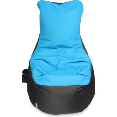 Kissenwelt . de Bean Bag krēsls - tirkīza/pelēks - Poliesters - L 70 x W 65 x H 90 cm - Āra un iekštelpu bean bag - Ražots Vācijā