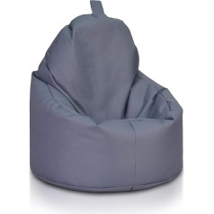 Ecopuf Yoko High Seat Bean Bag Bean Bag ar rokturi Bean Bag poliestera ūdensizturīgs āra 70x75cm